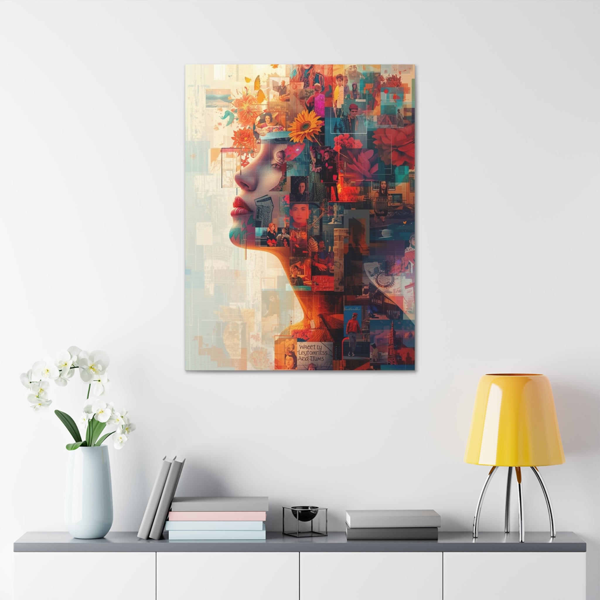 Surreal Floral Portrait Canvas Print — Stretched 1.5"