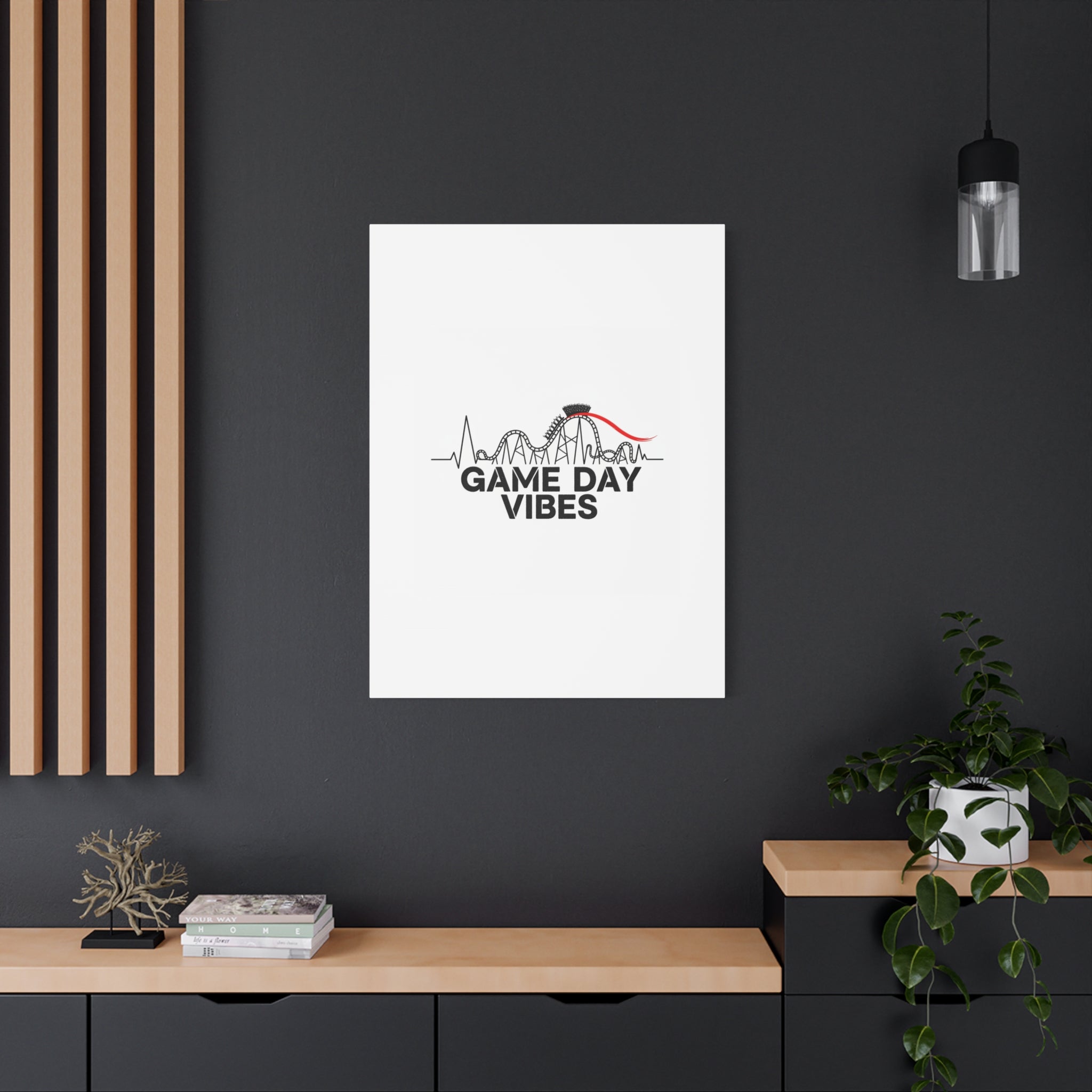 Game Day Vibes Canvas | Sports Fan Rollercoaster, Team Neutral Fan Gear