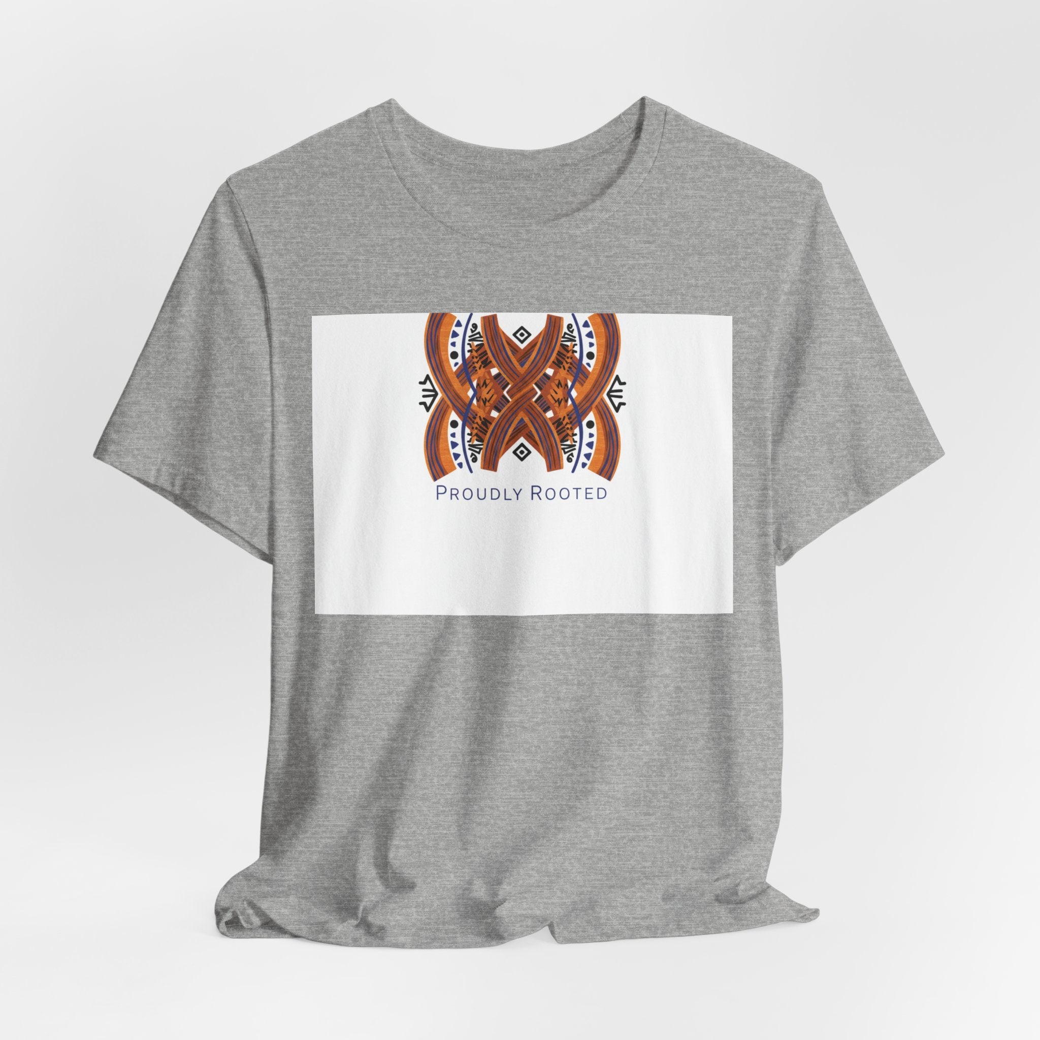 Mudcloth Inspired 'Proudly Rooted' Tee | African Print Shirt, Boho Tribal Pattern