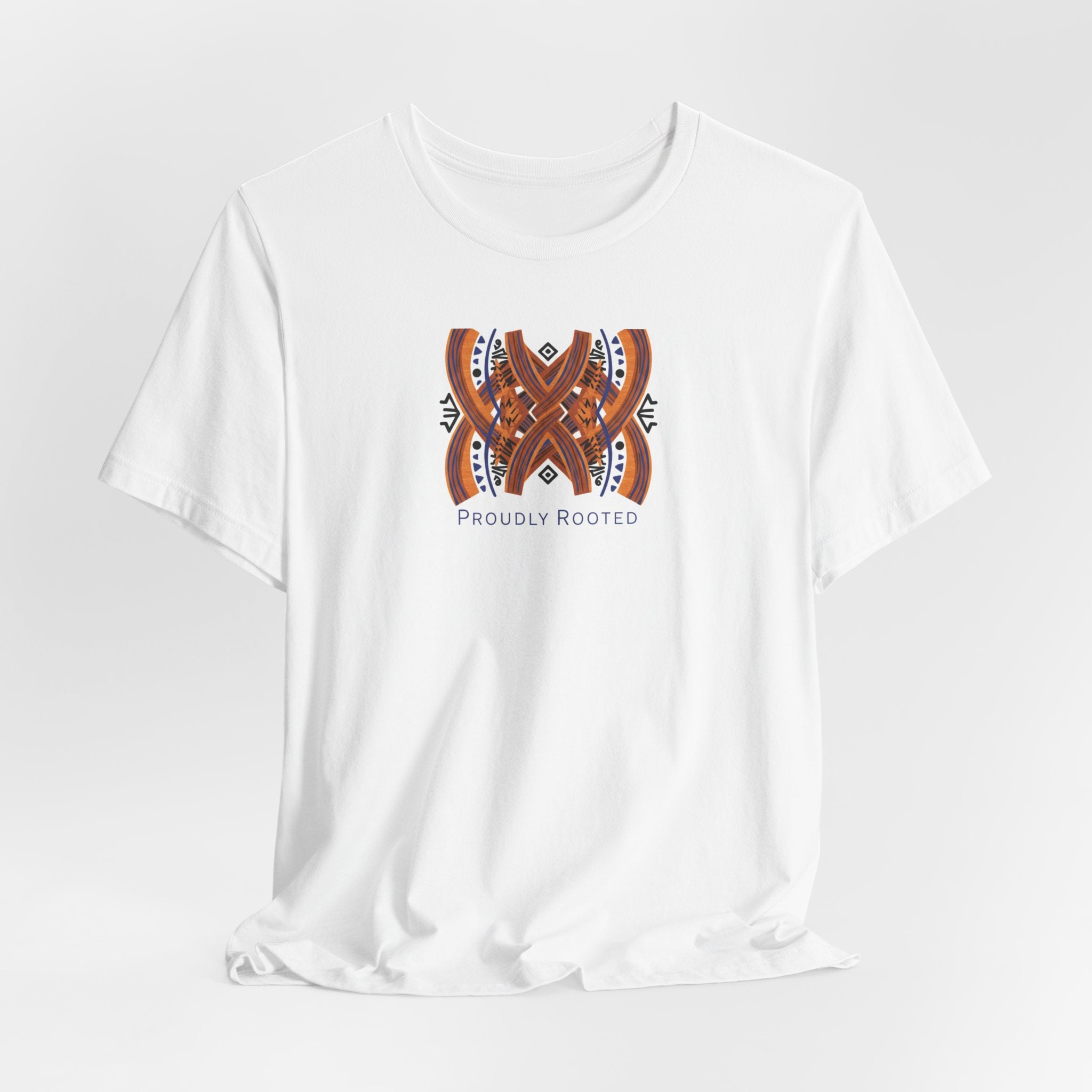 Mudcloth Inspired 'Proudly Rooted' Tee | African Print Shirt, Boho Tribal Pattern