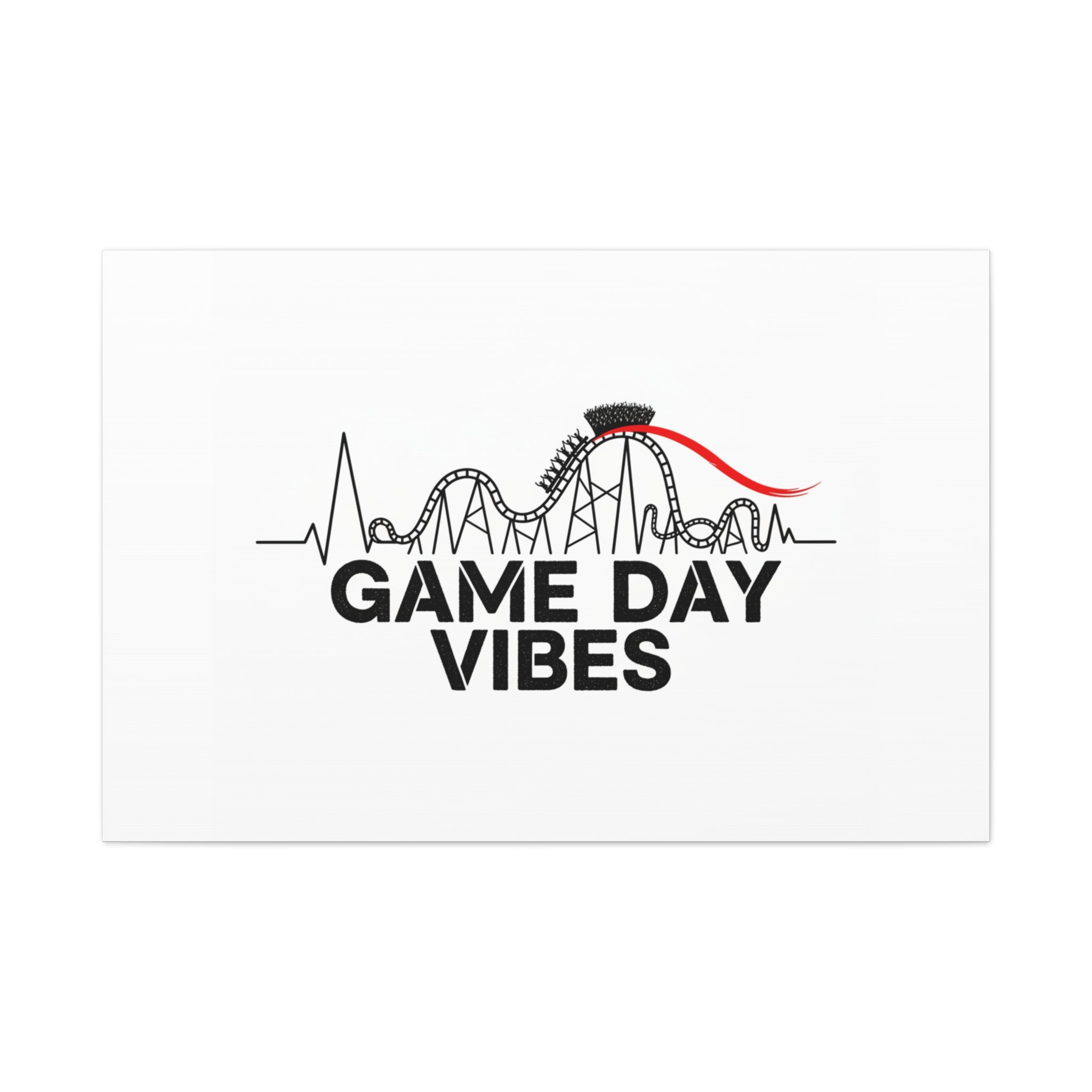 Game Day Vibes Canvas | Sports Fan Rollercoaster, Team Neutral Fan Gear