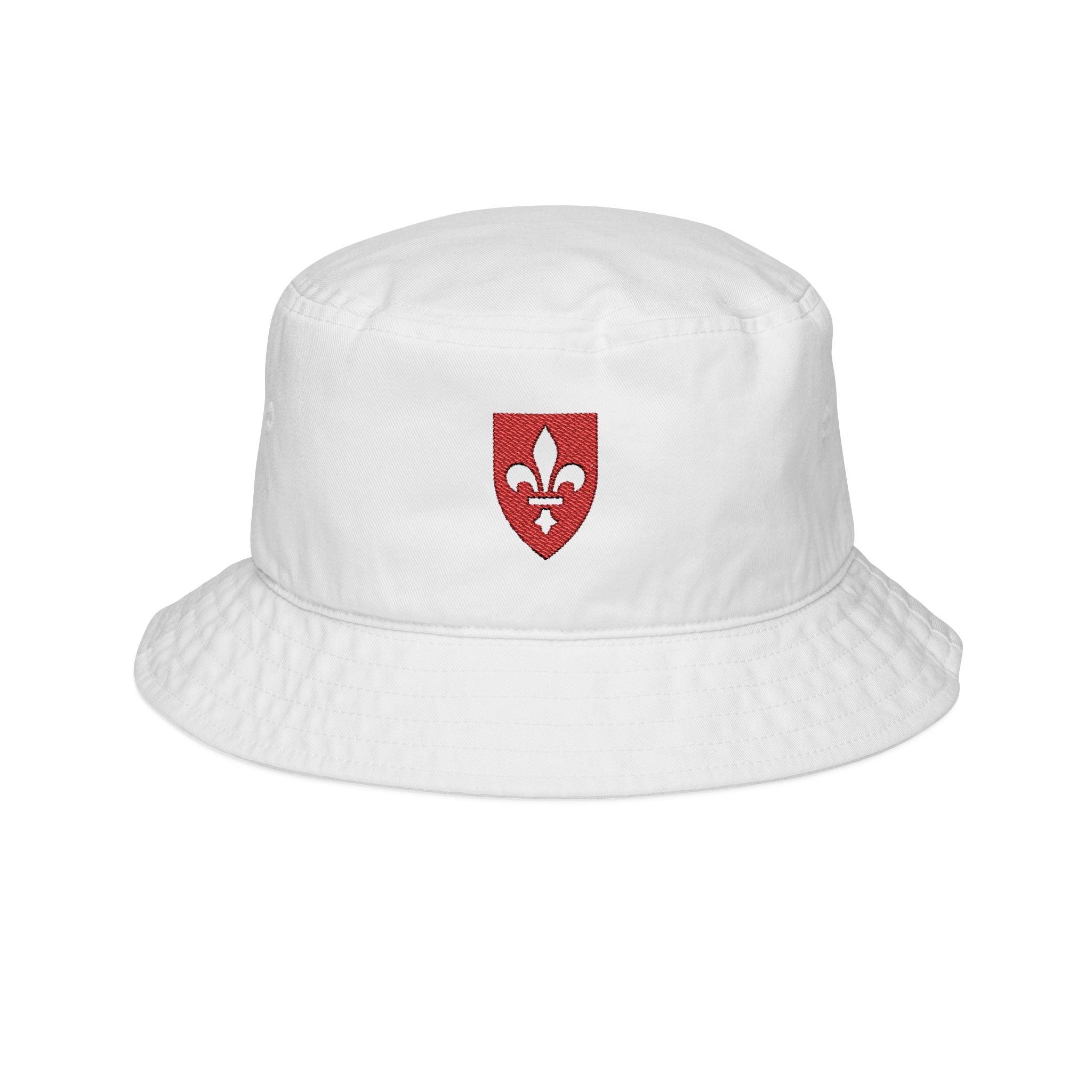 Embroidered Bucket Hat - Stylish Summer Accessory with Fleur-de-Lis Design
