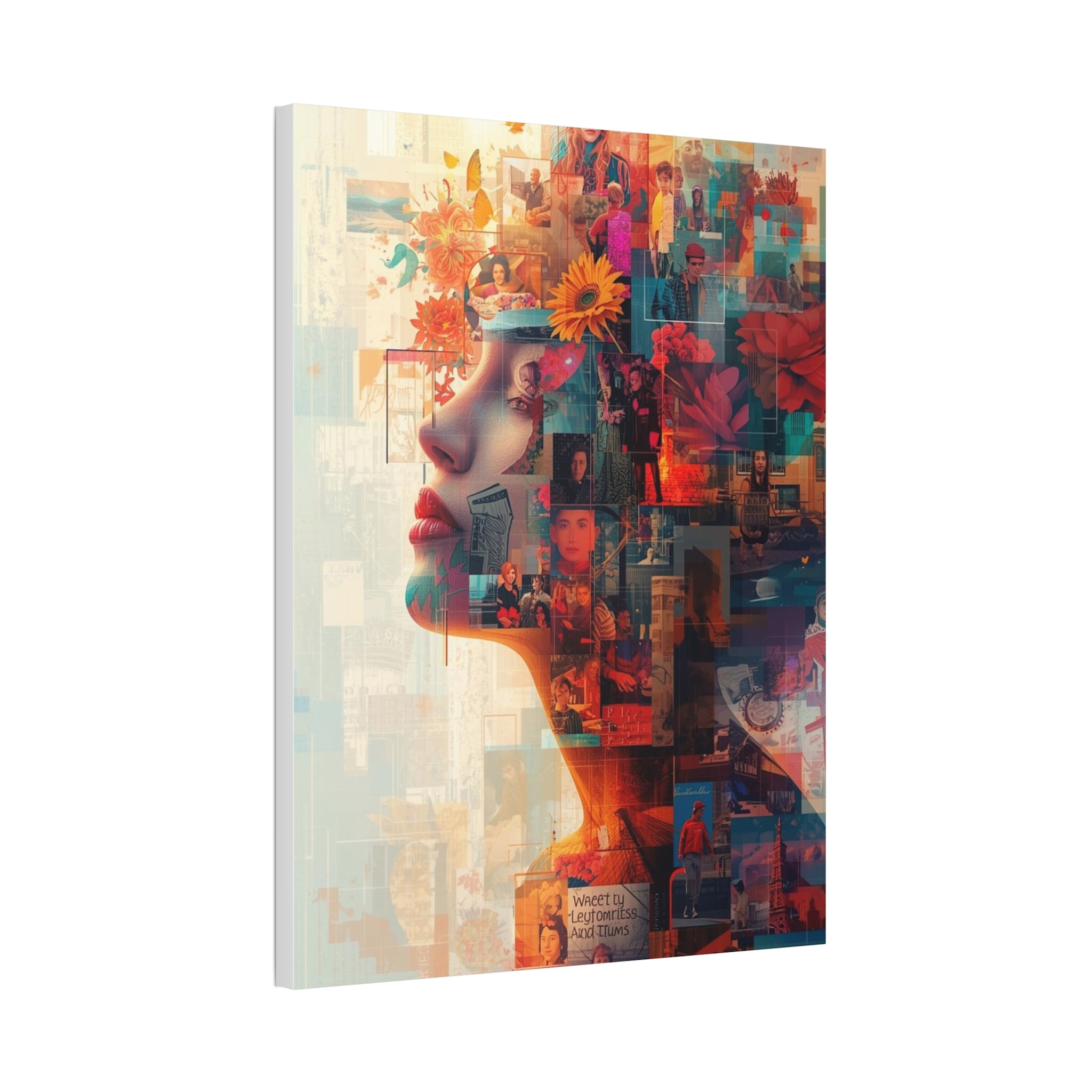 Surreal Floral Portrait Canvas Print — Stretched 1.5"