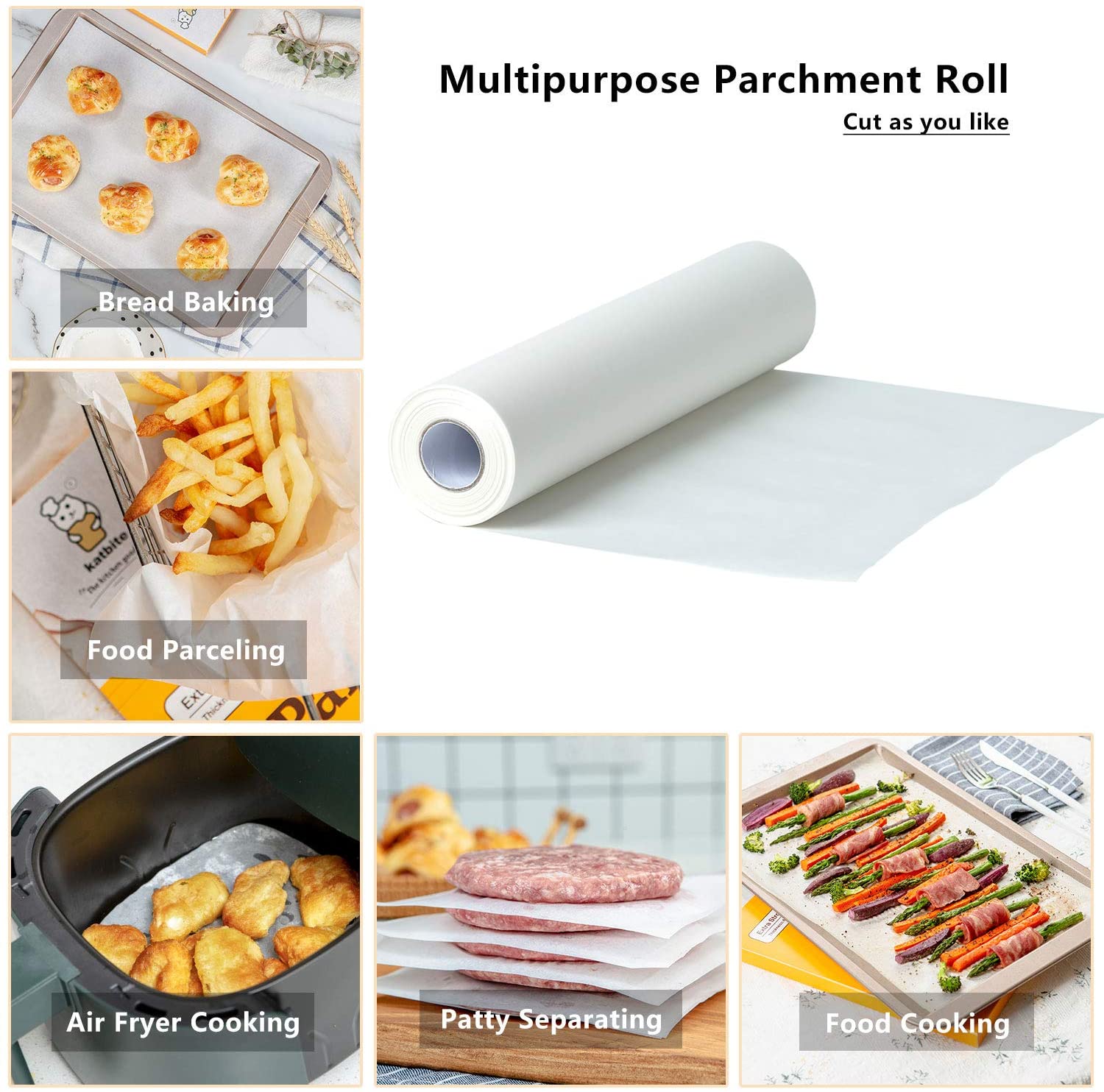 Non-Stick Parchment Paper Sheets | Silicone Coated & Unbleached for Baking & BBQ