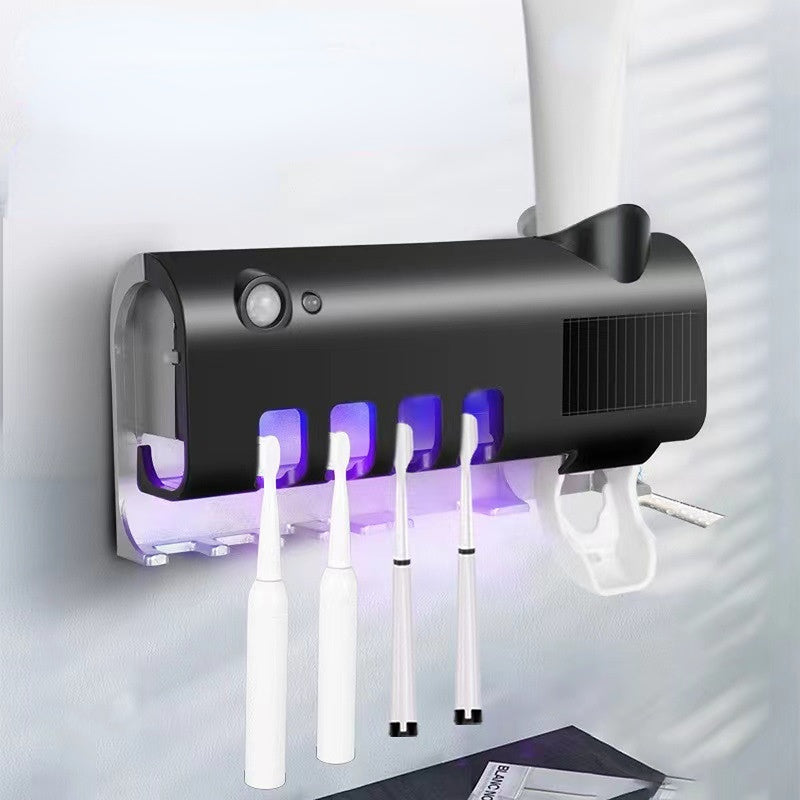 Automatic Toothpaste Dispenser & Toothbrush Holder | Wall Mounted, No-Drill